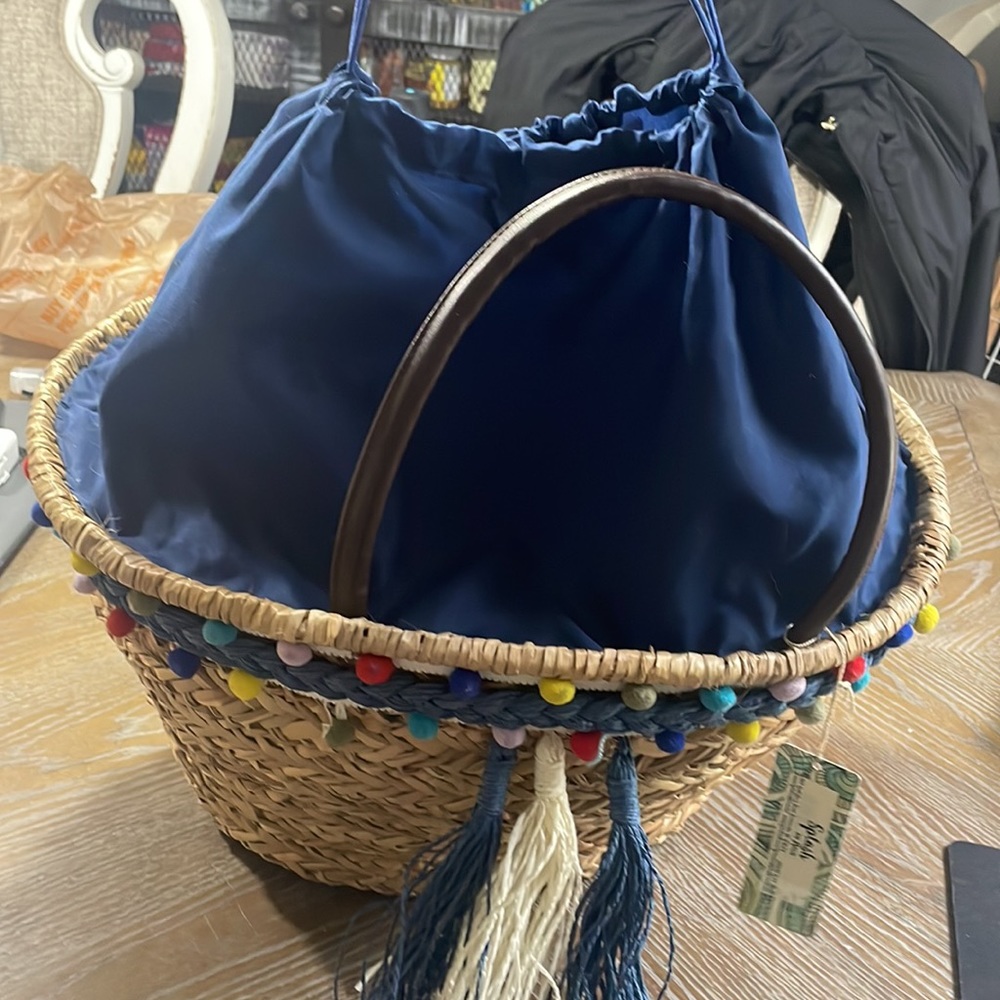 Colorful, straw bag - Picture 3 of 4